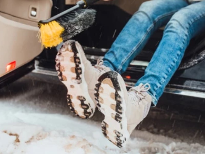 Rubber car mats - shaking snow off boots before getting in the car